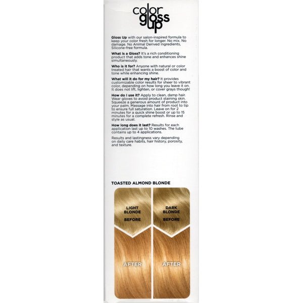 Clairol Color Gloss Up Instant Toning Gloss Kit (Toasted Almond Blonde) Vegan, Silicone Free Formula - $5 Outlet