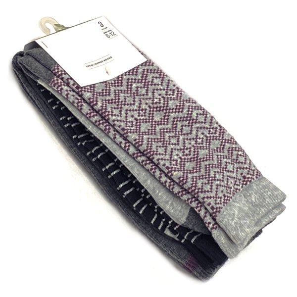 Goodfellow Men's Argyle Stripes Knit Crew Style Socks - Gray (3 Pair) - $5 Outlet