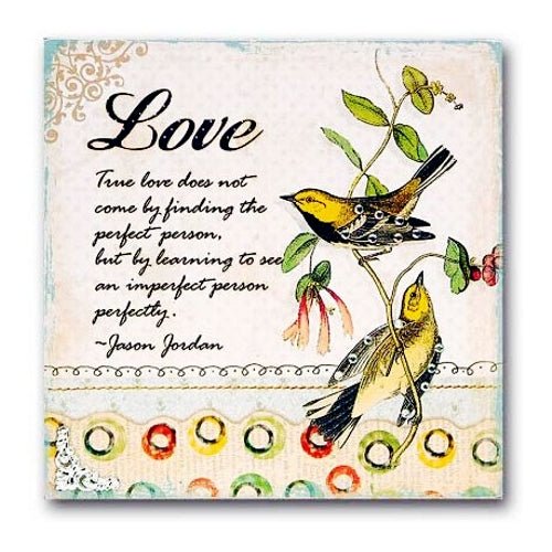 Keypoint True Love Handcrafted Decorative Wood Plaque - Gift Boxed (8" x 8") - DollarFanatic.com
