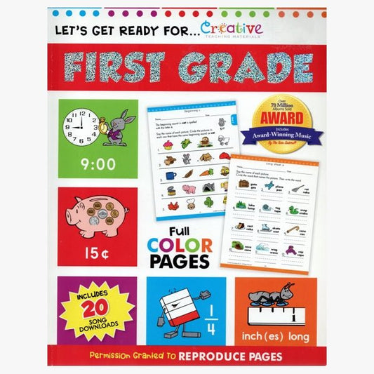 Let's Get Ready for First Grade Activity Workbook - Ages 6 and up (256 Pages) Creative Teaching Materials - $5 Outlet