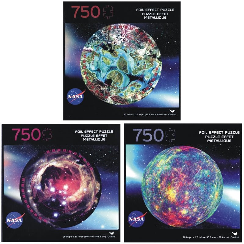 Spin Master NASA Foil Effect Jigsaw Puzzle - Planet Mercury (750 Pieces) For ages 8+ - Dollar Fanatic