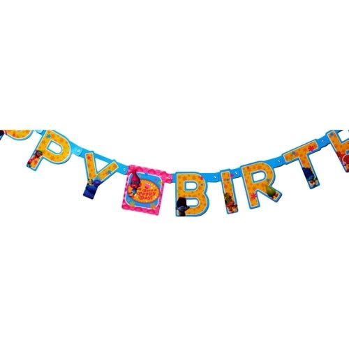 Trolls Happy Birthday Party Banner (6.59 ft.) - DollarFanatic.com