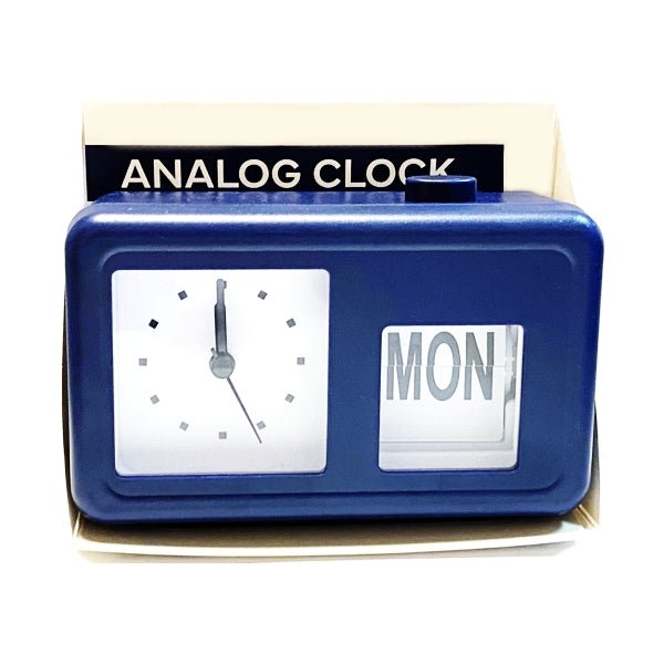 Vivitar Analog Time Clock - Navy Blue (Battery Operated) - Dollar Fanatic