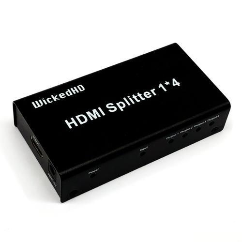 WickedHD HDMI Splitter 1 x 4 Port Full HD 1080 with 3D Support (Ver. 1.4) - DollarFanatic.com