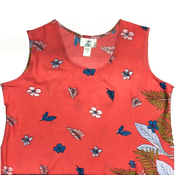 Z Studio Women's Floral Summer Night Dress - Coral (Size Large) - DollarFanatic.com