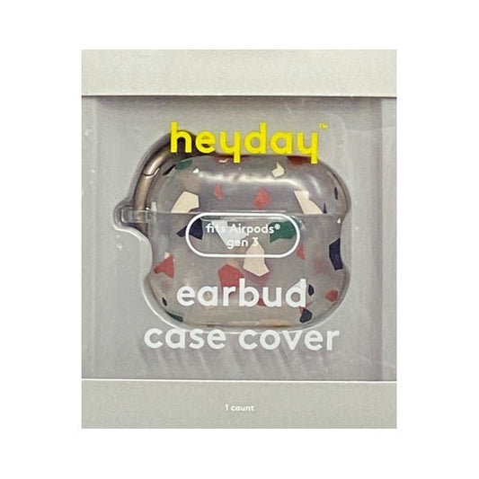 HeyDay Colorful Earbud Case Cover with Carabiner Clip - Clear/Speckle (fits AirPods Gen 3) Wireless Charging Compatible - $5 Outlet