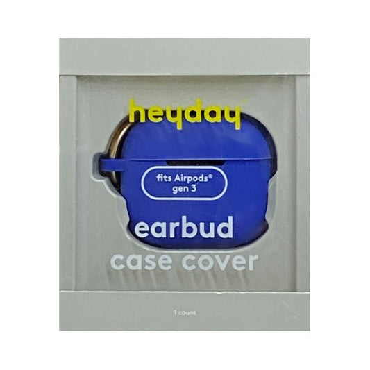 HeyDay Colorful Earbud Case Cover with Carabiner Clip - Virtual Blue (fits AirPods Gen 3) Wireless Charging Compatible - $5 Outlet