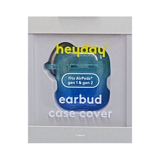 HeyDay Ear Buds Case for AirPods Charging Case Cover - Transparent Blue (Gen 1 & Gen 2) Wireless Charging Compatible - $5 Outlet