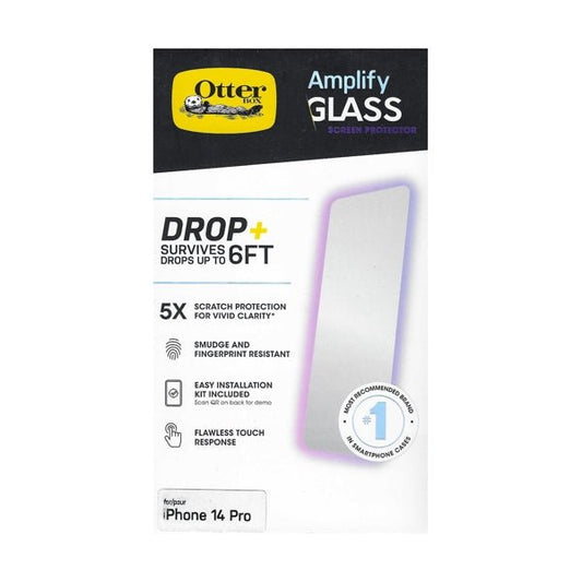 OtterBox Amplify Glass Screen Protector for iPhone 14 Pro (Antimicrobial Protection) - DollarFanatic.com