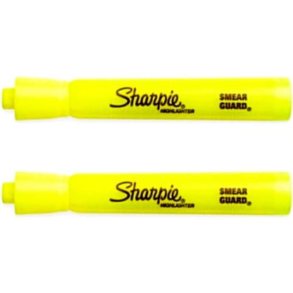 Sharpie Broad Chisel Tip Yellow Highlighter Markers (2 Pack) - DollarFanatic.com