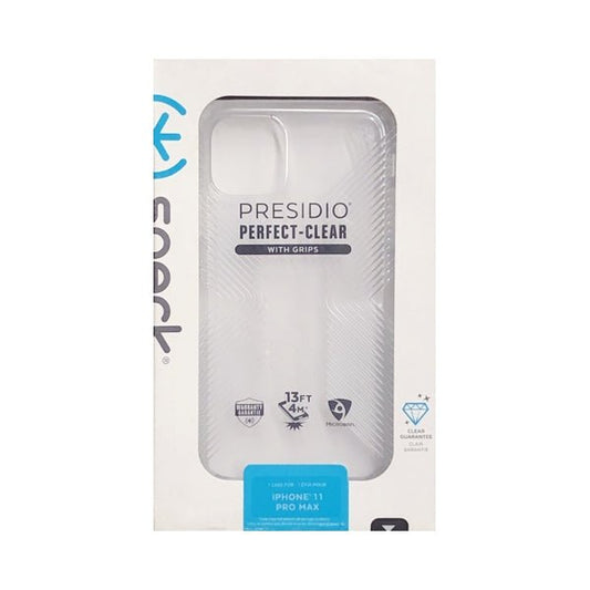 Speck iPhone 11 Pro Max Presidio Perfect-Clear with Grips Protective Phone Case (Clear) For iPhone 11 Pro Max - $5 Outlet