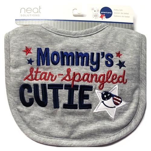 Neat Solutions Reversible Baby Bib - Select Style (1 Count) Red, White & Blue