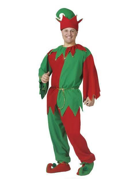 Christmas Jingle Elf Adult Holiday Party Costume with Free Local Delivery in Champaign & Vermilion County IL.