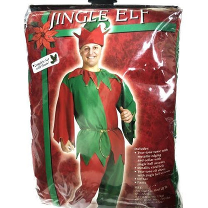 Christmas Jingle Elf Adult Holiday Party Costume with Free Local Delivery in Champaign & Vermilion County IL.