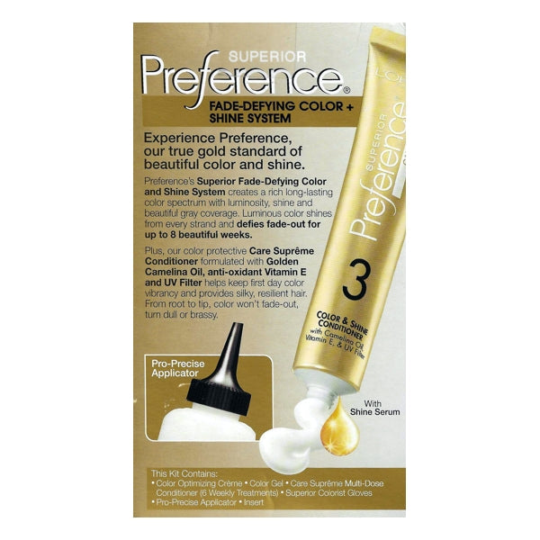 L'Oreal Superior Preference Fade-Defying Color + Shine System Permanent Hair Color Kit (9.5A Lightest Ash Blonde)
