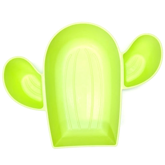 Horizon Jumbo Chips and Dip Tray - Green Cactus (12" x 15.5" x 3.75") Perfect for Chips with Salsa and Guacamole