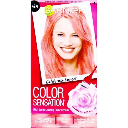 Garnier Color Sensation Rich Long-Lasting Permanent Hair Color (California Sunset 7.26 Coral Pink)