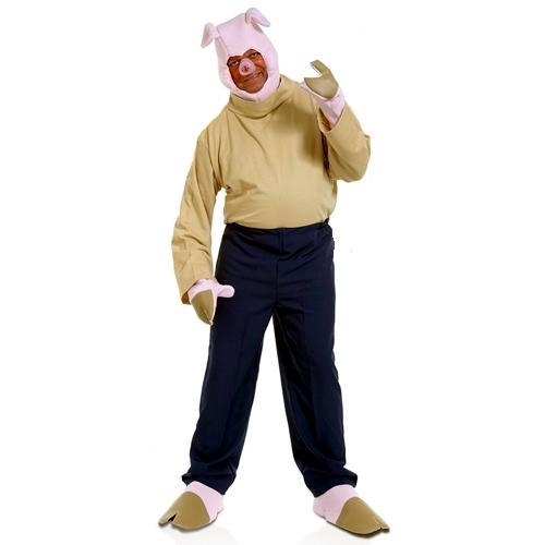 Three Little Pigs Little Pig #1 Straw Pig Adult Costume Halloween Costume on Sale up to 80% Off at 5to99.com Daily Deals Dollar Store.