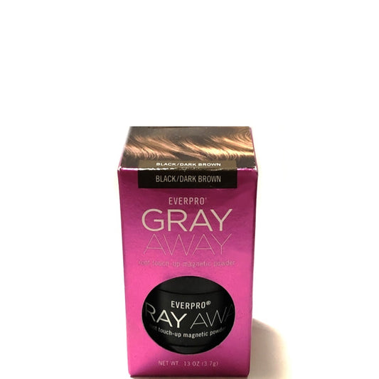 Gray Away Root Touch Up Magnetic Powder - Black/Dark Brown (Net wt. 1.3 oz.) Quick Fix Concealing Powder