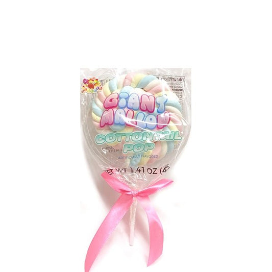 Alberts Giant Mallow Cottontail Pop with Ribbon Bow (Net Wt. 1.41 oz.) - $5 Outlet