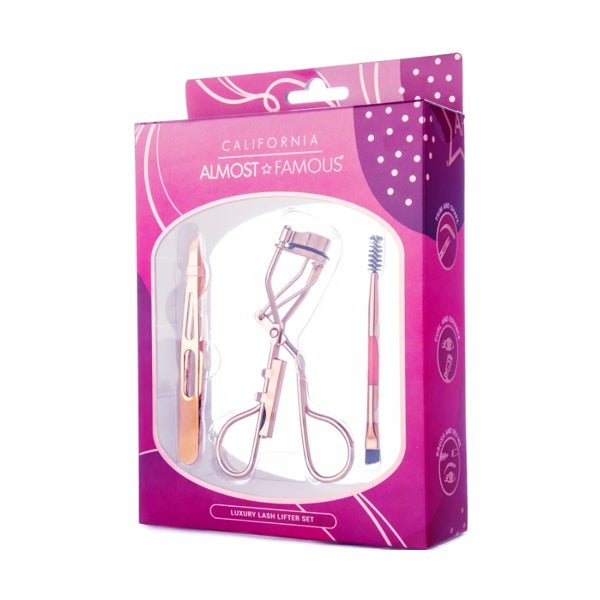 Almost Famous Luxury Eyebrow/Eyelash Lifter Set - Scarlet Rose Gold (3 - Piece Set) - Dollar Fanatic