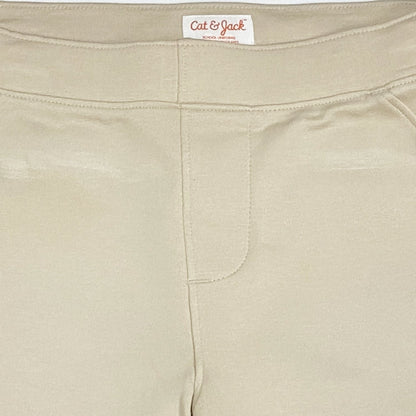 Cat & Jack Kids Uniform Ponte - Knit Jeggings Pants - Beige (Size XL - 14/16) Low Pill, Shrink & Fade Resistant - Dollar Fanatic