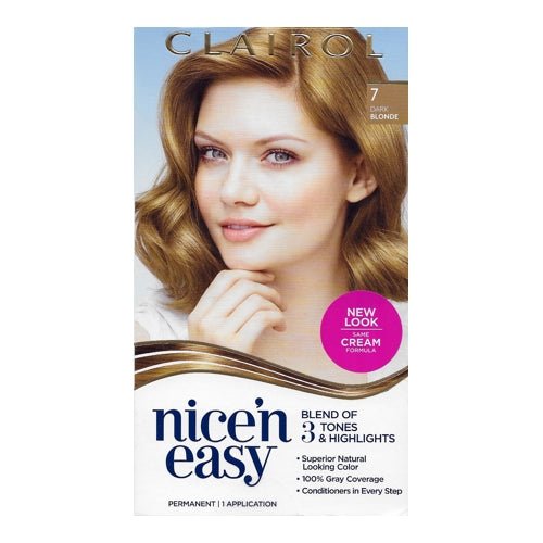 Clairol Nice 'n Easy Hair Color Permanent Kit (7 Dark Blonde) 100% Gray Coverage - $5 Outlet