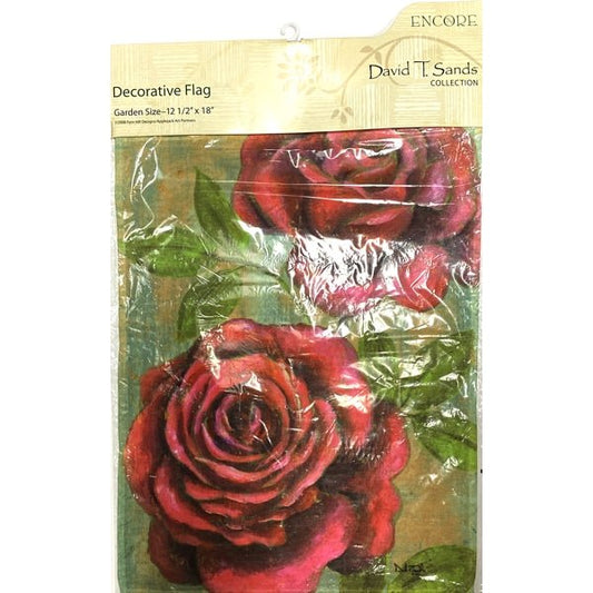 Encore Decorative Garden Flag - Red Roses (12.5" x 18") Double - Sided - Dollar Fanatic