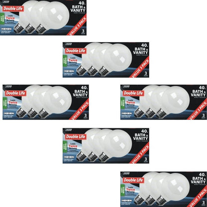 Feit Electric 40W Decorative Globe G25 Light Bulbs - Soft White (3 Pack) Bath and Vanity Light Bulbs - Dollar Fanatic