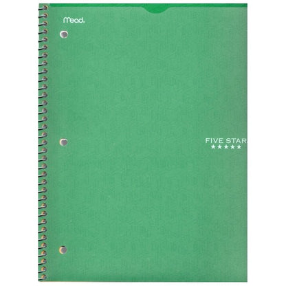 Five Star 1 - Subject College Ruled 8.5" x 11" Customizable Cover Spiral Notebook (100 Sheets) Select Color - Dollar Fanatic