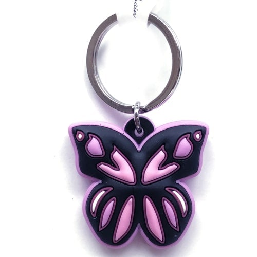 Fun & Flexible Key Chain, Backpack Charm, or Zipper Pull (Pink Butterfly) - $5 Outlet