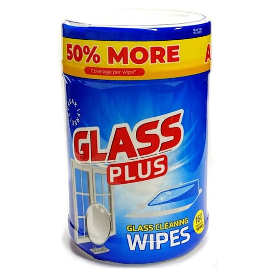 Glass Plus Glass Cleaning Wipes (160 Pack) Made in USA - $5 Outlet