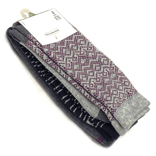 Goodfellow Men's Argyle Stripes Knit Crew Style Socks - Gray (3 Pair) - $5 Outlet