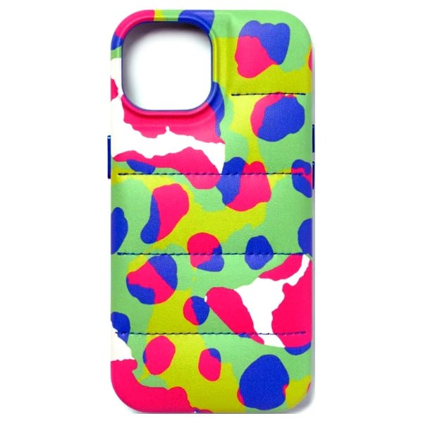 HeyDay iPhone 15 Hard Shell Protective Phone Case - Multi - color/Quilted Puff (Compatible Fit for iPhone 15 and iPhone 14) - Dollar Fanatic