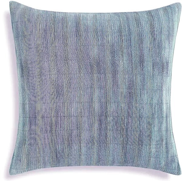 Hotel Collection European Pleated Pillow Sham Case - Stencil/Blue Silver (Fits Pillow Size 26" x 26") - Dollar Fanatic