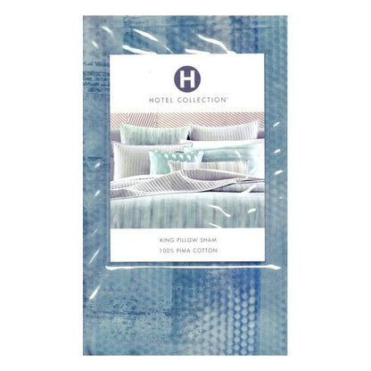Hotel Collection King Pillow Sham Case - Stencil/Blue Silver (Fits Pillow Size 20" x 36") - Dollar Fanatic