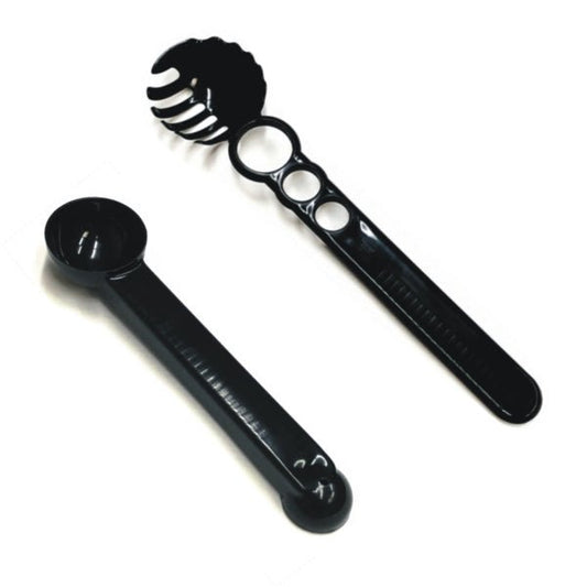 Kamenstein 2-Piece Kitchen Scoop Tool Set - Double Melon Baller and Spaghetti Fork Scoops (Black) - $5 Outlet