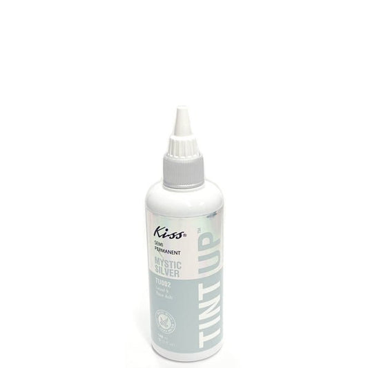Kiss Tint Up Semi-Permanent Hair Color Treatment - TU002 Mystic Silver, Level 9 Base Ash (Net 5 fl. oz.) No Ammonia, Peroxide, or Sulfates - Dollar Fanatic