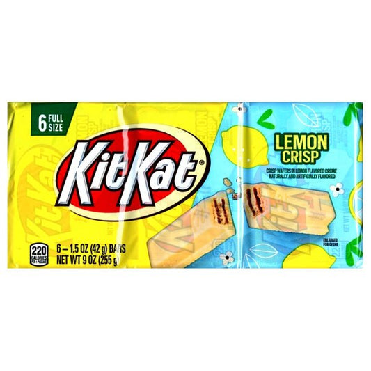 Kit Kat Lemon Crisp Candy Bars - Full Size (6 Pack) Limited Spring Edition - $5 Outlet
