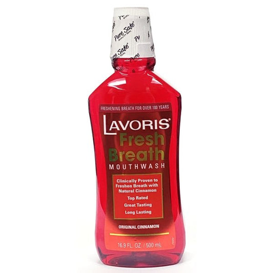 Lavoris Fresh Breath Mouth Wash - Cinnamon (Net 16.9 fl. oz.) - Dollar Fanatic