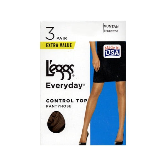 L'eggs Everyday Suntan Control Top Pantyhose - Size Q (3 Pair) - $5 Outlet