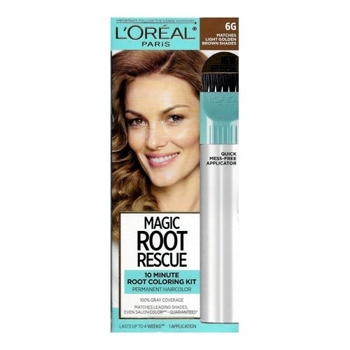 L'Oreal Magic Root Rescue 10-Minute Permanent Root Hair Coloring Kit (Select Color) 100% Gray Coverage - DollarFanatic.com