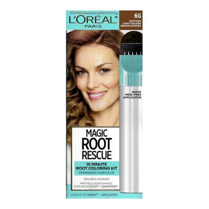 L'Oreal Magic Root Rescue 10-Minute Permanent Root Hair Coloring Kit (Select Color) 100% Gray Coverage - DollarFanatic.com