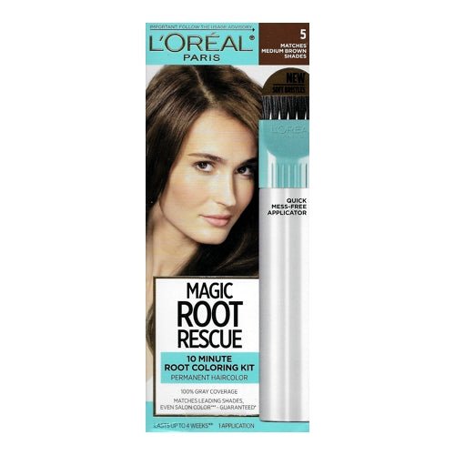 L'Oreal Magic Root Rescue 10-Minute Permanent Root Hair Coloring Kit (Select Color) 100% Gray Coverage - DollarFanatic.com