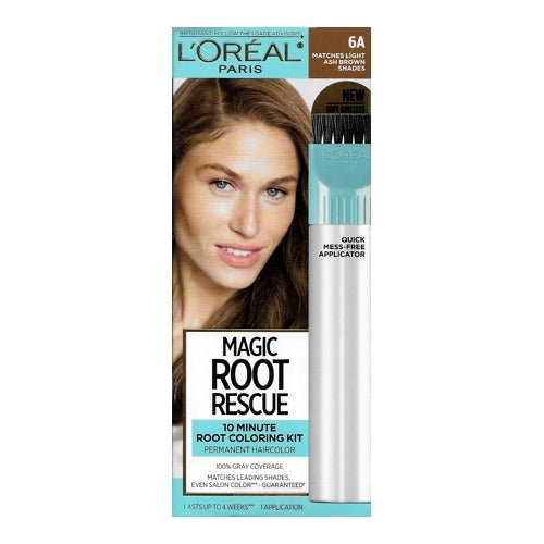 L'Oreal Magic Root Rescue 10-Minute Permanent Root Hair Coloring Kit (Select Color) 100% Gray Coverage - DollarFanatic.com