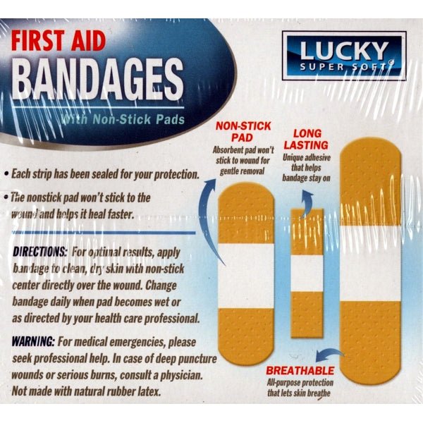 Lucky Assorted Size Plastic Adhesive Bandages (90 Pack) - $5 Outlet