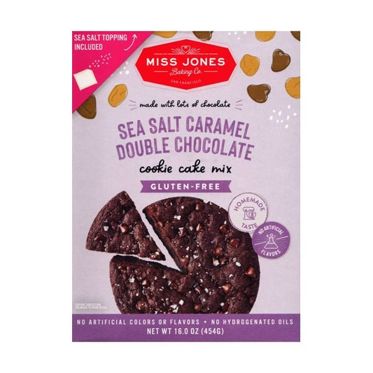 Miss Jones Gluten Free Cookie Cake Mix - Sea Salt Caramel Double Chocolate (Net wt. 16.0 oz.) - $5 Outlet