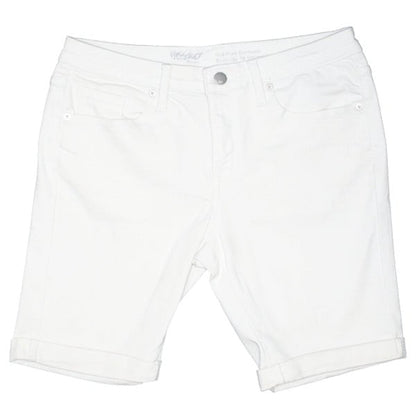 Mossimo White Stretch Denim Jean Shorts Size 18 (Bermuda Mid - Rise) - Dollar Fanatic