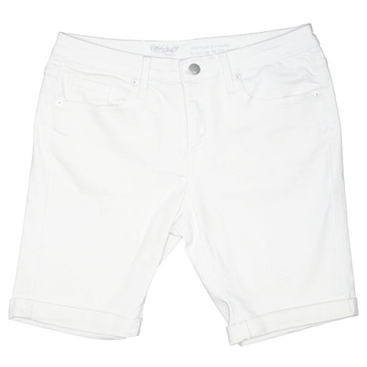 Mossimo White Stretch Denim Jean Shorts Size 18 (Bermuda Mid - Rise) - Dollar Fanatic