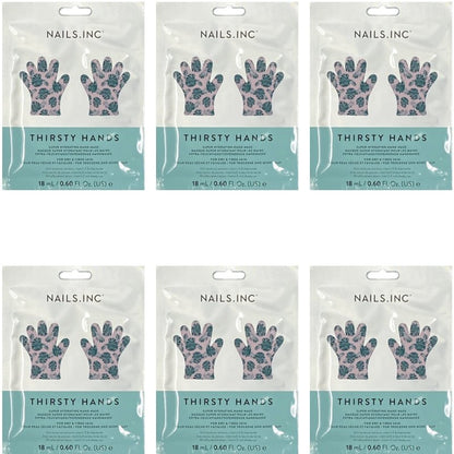Nails Inc. Thirsty Hands Super Hydrating Hand Mask Gloves (1 Pair Pack) With Botanical Extracts, Vitamin E, Shea Butter - Dollar Fanatic